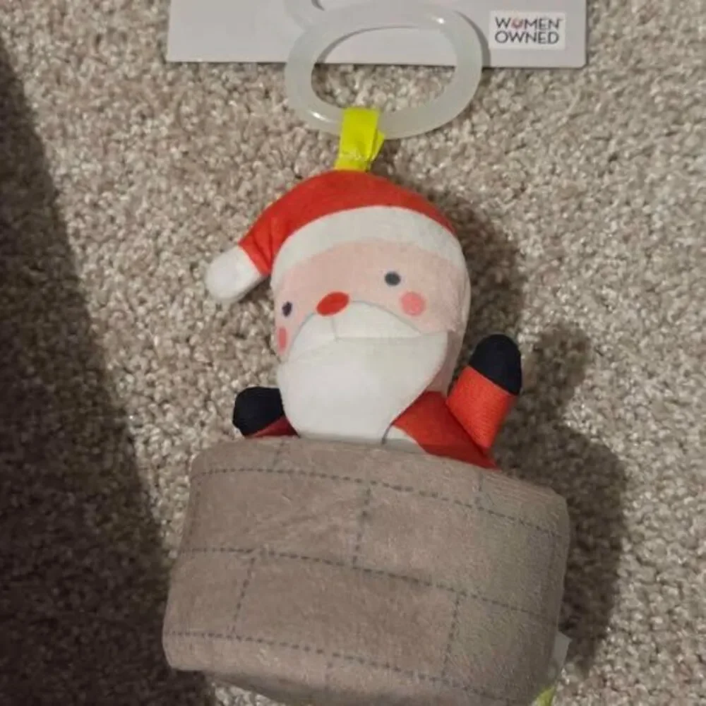 Baby holiday hat & bootie set, santa toy - Picture 5 of 6